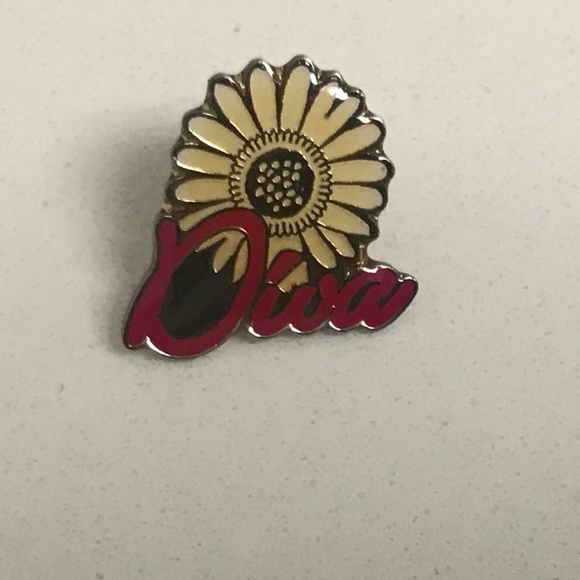 Vintage Diva and Daisy Lapel Hat pin Brooch - Picture 2 of 4